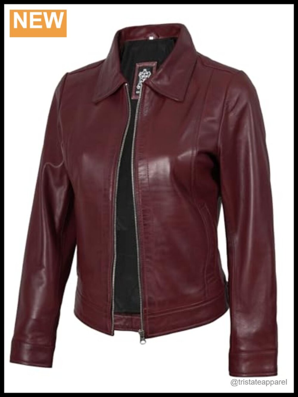 Women's Real Lambskin Leather Vintage Style Motorcycle Jacket